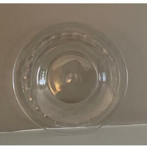 Vintage Handblown Clear Glass Plates, Set of 7